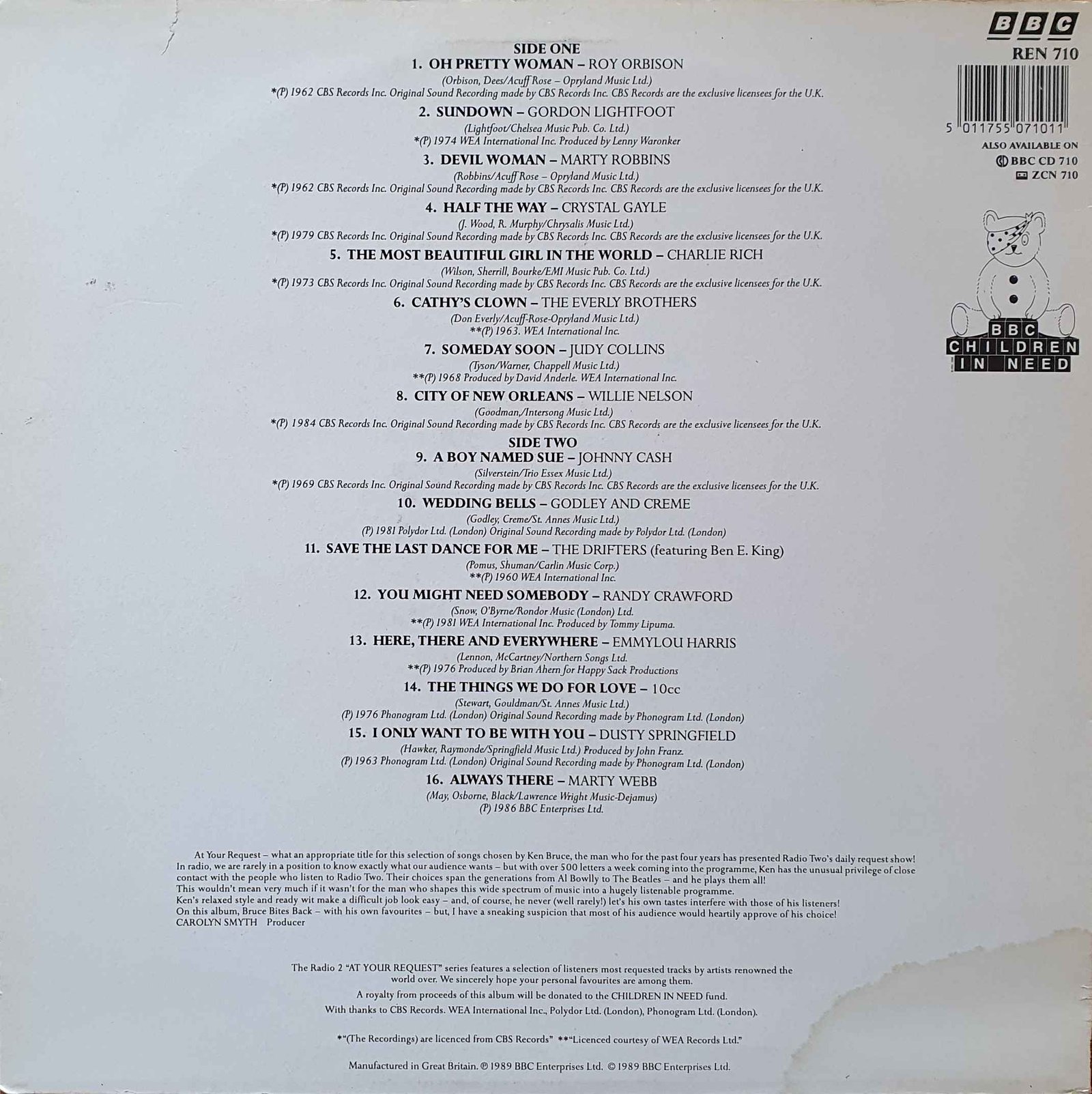 Back cover of REN 710